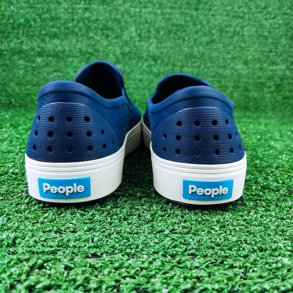 People Footwear Slip On Shoes Boys J2 Navy The Senna Perforated EVA Sneakers